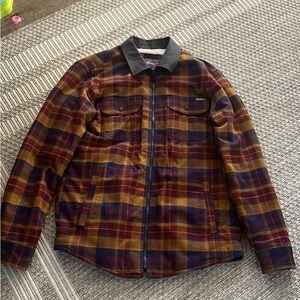 Eddie Bauer Men's Multicolor Plaid Jacket with Dark Collar